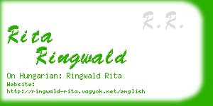 rita ringwald business card
